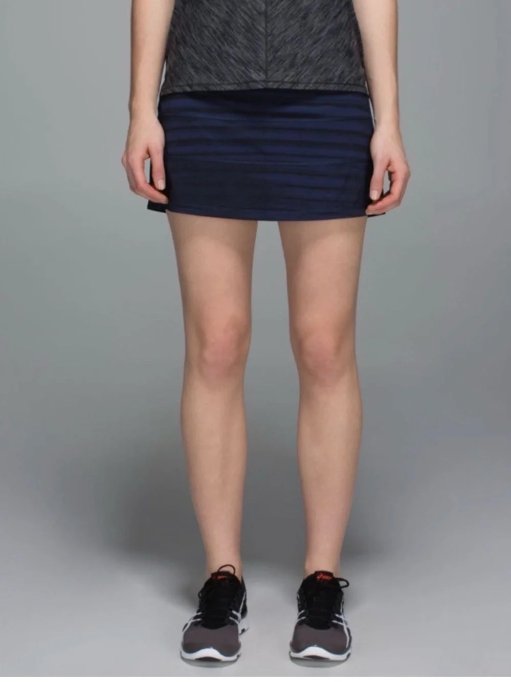 Lululemon Pace Rival Skirt II *4-way Stretch Good Vibes Deep Navy Black / navy